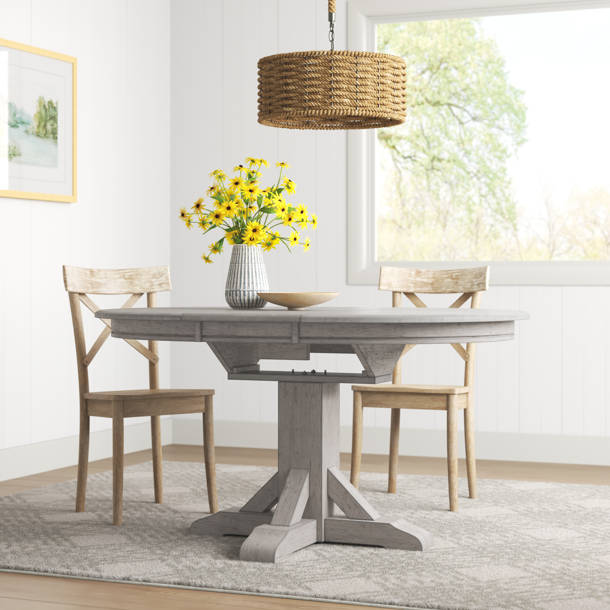 Laurel Foundry Modern Farmhouse Shepparton Pedestal Dining Table